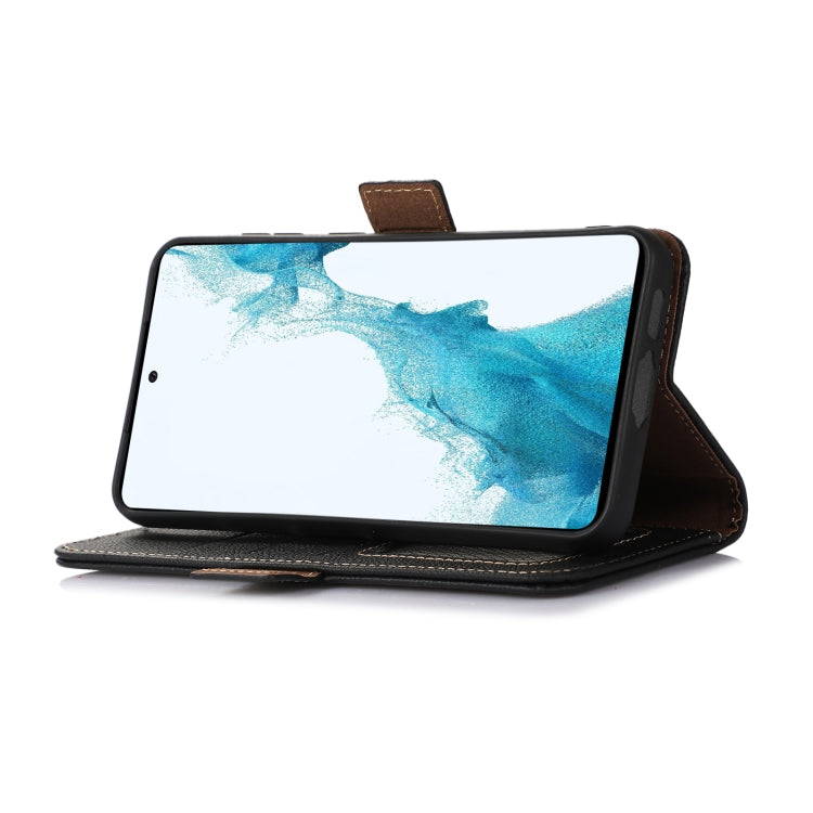 For Google Pixel 9 Side-Magnetic TJ Genuine Leather RFID Phone Case(Black) - Google Cases by PMC TechLife | Online Shopping South Africa | PMC TechLife | Buy Now Pay Later Mobicred