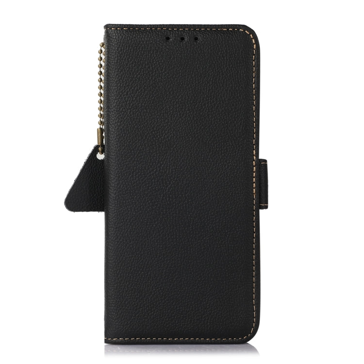 For Google Pixel 9 Pro Side-Magnetic TJ Genuine Leather RFID Phone Case(Black) - Google Cases by PMC TechLife | Online Shopping South Africa | PMC TechLife | Buy Now Pay Later Mobicred
