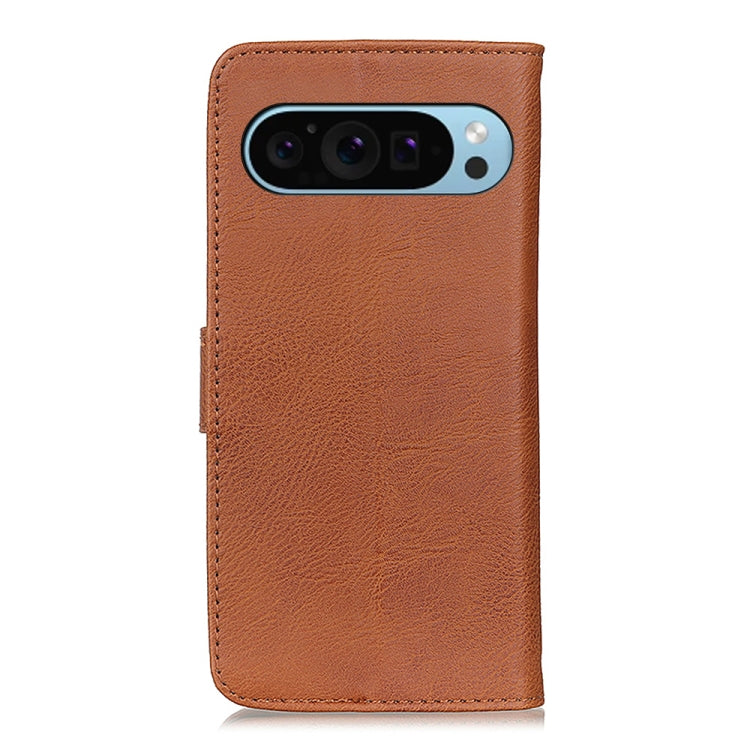 For Google Pixel 9 KHAZNEH Cowhide Texture Horizontal Flip Leather Phone Case(Brown) - Google Cases by PMC Jewellery | Online Shopping South Africa | PMC Jewellery | Buy Now Pay Later Mobicred