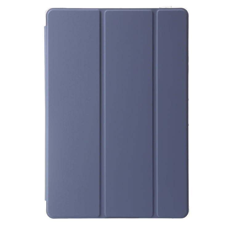 For Samsung Galaxy Tab S10 Ultra 3-Fold Clear Acrylic Leather Tablet Case(Lavender) - Tab S10 Ultra Cases by PMC Jewellery | Online Shopping South Africa | PMC Jewellery | Buy Now Pay Later Mobicred