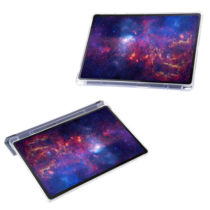 For Samsung Galaxy Tab S9 Clear Acrylic Deformation Leather Tablet Case(Lavender) - Galaxy Tab S9 Cases by PMC Jewellery | Online Shopping South Africa | PMC Jewellery | Buy Now Pay Later Mobicred