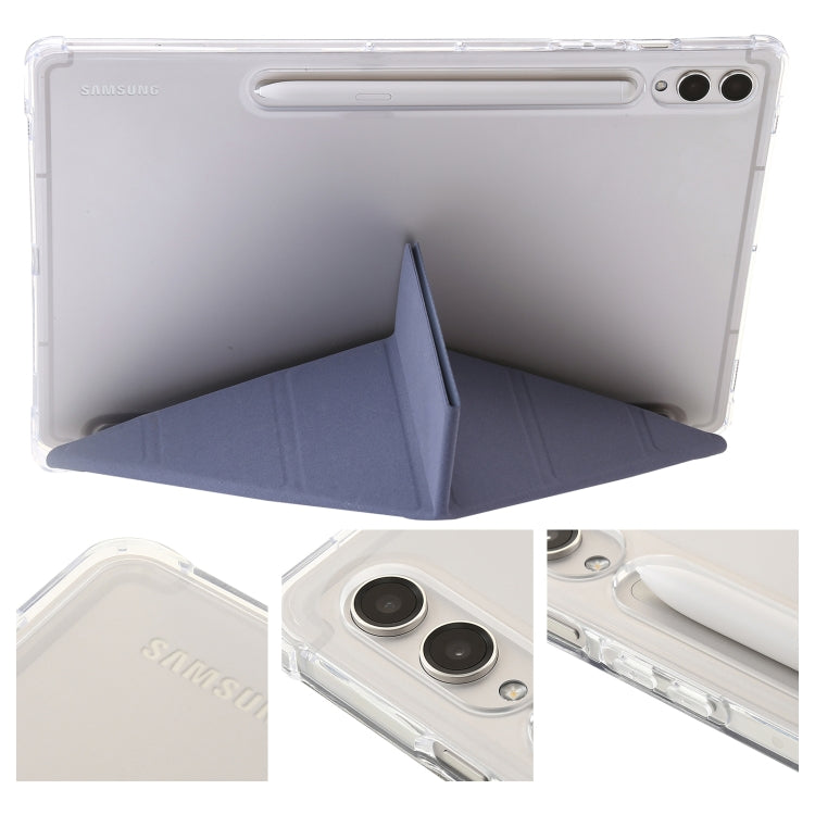 For Samsung Galaxy Tab S9 Clear Acrylic Deformation Leather Tablet Case(Lavender) - Galaxy Tab S9 Cases by PMC Jewellery | Online Shopping South Africa | PMC Jewellery | Buy Now Pay Later Mobicred