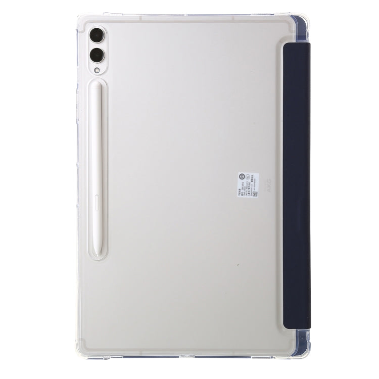 For Samsung Galaxy Tab S9 Clear Acrylic Deformation Leather Tablet Case(Dark Blue) - Galaxy Tab S9 Cases by PMC Jewellery | Online Shopping South Africa | PMC Jewellery | Buy Now Pay Later Mobicred