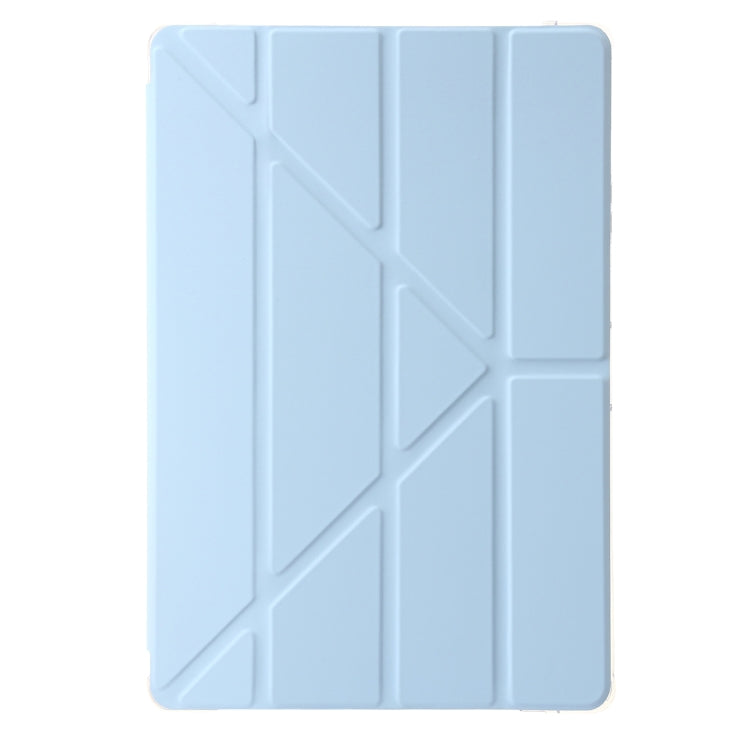 For Samsung Galaxy Tab S9 Clear Acrylic Deformation Leather Tablet Case(Ice Blue) - Galaxy Tab S9 Cases by PMC Jewellery | Online Shopping South Africa | PMC Jewellery | Buy Now Pay Later Mobicred