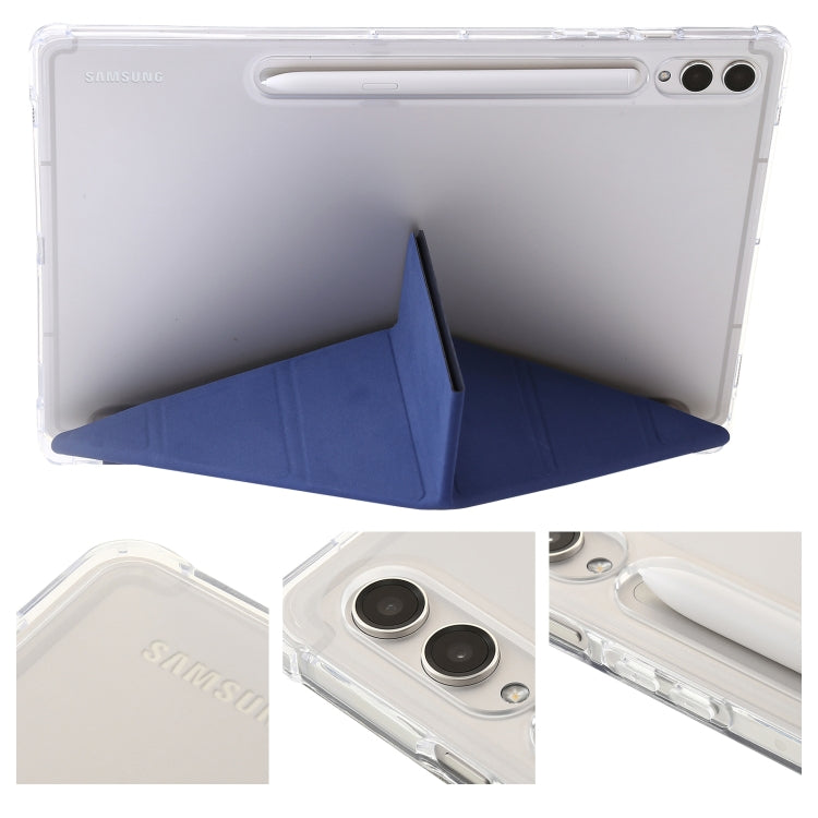 For Samsung Galaxy Tab S10+ / S9+ Clear Acrylic Deformation Leather Tablet Case(Dark Blue) - Tab S10+ Cases by PMC Jewellery | Online Shopping South Africa | PMC Jewellery | Buy Now Pay Later Mobicred