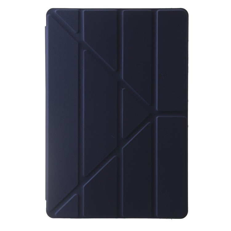 For Samsung Galaxy Tab S9 FE Clear Acrylic Deformation Leather Tablet Case(Dark Blue) - Galaxy Tab S9 FE by PMC Jewellery | Online Shopping South Africa | PMC Jewellery