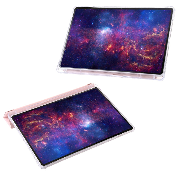 For Samsung Galaxy Tab S9 FE+ Clear Acrylic Deformation Leather Tablet Case(Pink) - Galaxy Tab S9 FE+ by PMC TechLife | Online Shopping South Africa | PMC TechLife