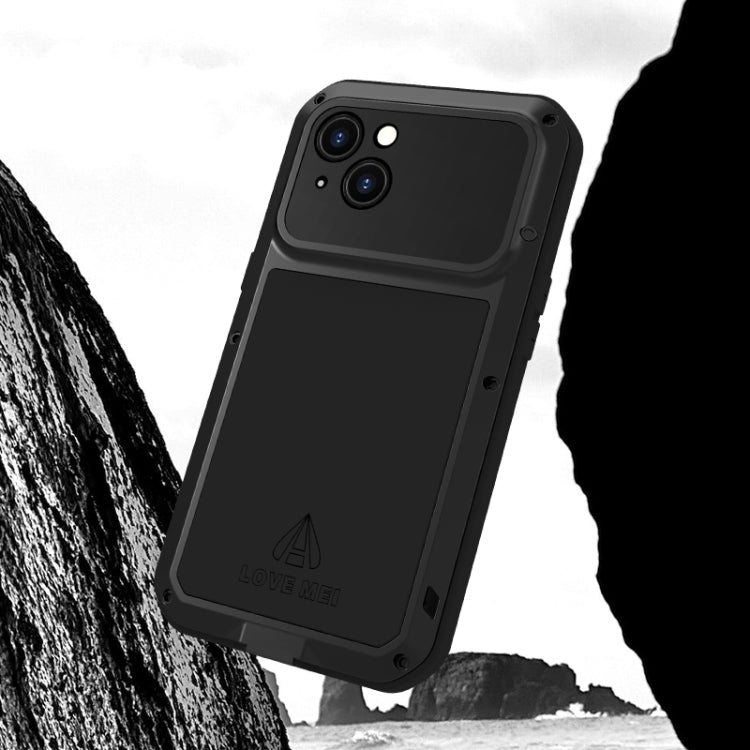 For iPhone 15 LOVE MEI Metal Shockproof Life Waterproof Dustproof Phone Case(White) - iPhone 15 Cases by LOVE MEI | Online Shopping South Africa | PMC Jewellery