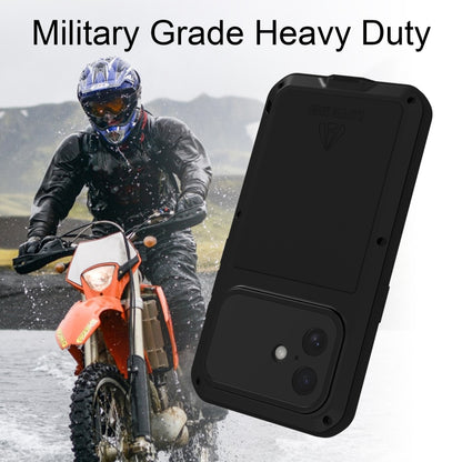 For iPhone 16 LOVE MEI Metal Shockproof Life Waterproof Dustproof Phone Case(Army Green) - iPhone 16 Cases by LOVE MEI | Online Shopping South Africa | PMC Jewellery | Buy Now Pay Later Mobicred