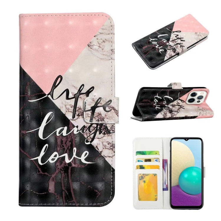 For iPhone 16 Pro Max Oil Embossed 3D Drawing Leather Phone Case(Stitching Marble) - iPhone 16 Pro Max Cases by PMC TechLife | Online Shopping South Africa | PMC TechLife | Buy Now Pay Later Mobicred
