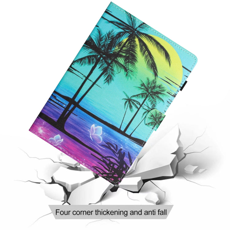 For iPad Pro 11 2024 Colored Drawing Stitching Leather Tablet Smart Case(Coconut Tree) - iPad Pro 11 2024 Cases by PMC Jewellery | Online Shopping South Africa | PMC Jewellery | Buy Now Pay Later Mobicred