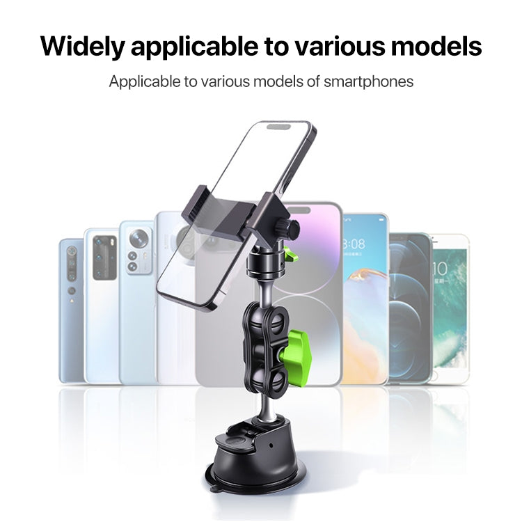 Single Suction Cup Pea Clamp Arm Holder 33cm with Knob Phone Clamp - Car Holders by PMC TechLife | Online Shopping South Africa | PMC TechLife | Buy Now Pay Later Mobicred