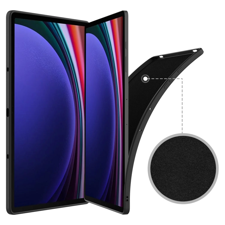 For Samsung Galaxy Tab S9+ Pure Color Liquid Silicone Shockproof Tablet Case(Black) - Galaxy Tab S9+ Cases by PMC Jewellery | Online Shopping South Africa | PMC Jewellery | Buy Now Pay Later Mobicred