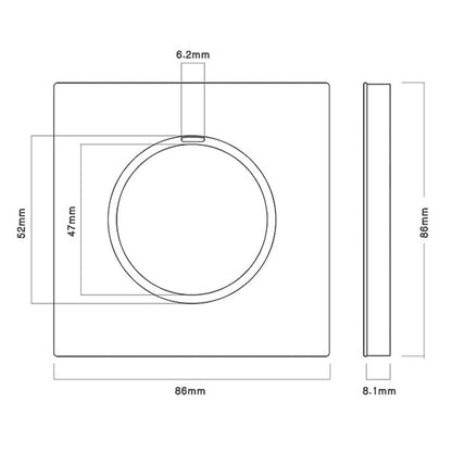 86mm Gray Aluminum Wire Drawing LED Switch Panel, Style:Telephone-Computer Socket - Switch by PMC Jewellery | Online Shopping South Africa | PMC Jewellery | Buy Now Pay Later Mobicred