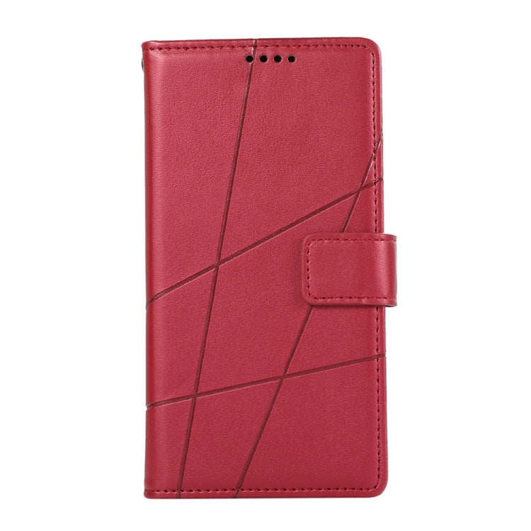 For Google Pixel 9 Pro PU Genuine Leather Texture Embossed Line Phone Case(Red) - Google Cases by PMC Jewellery | Online Shopping South Africa | PMC Jewellery | Buy Now Pay Later Mobicred