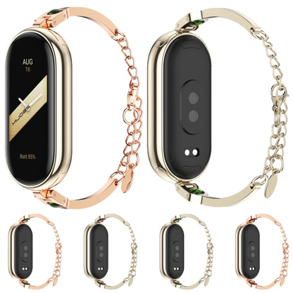 For Xiaomi Mi Band 8 Mijobs Ruyi Beauty Bracelet Watch Band(Rose Gold Red) - Watch Bands by MIJOBS | Online Shopping South Africa | PMC Jewellery
