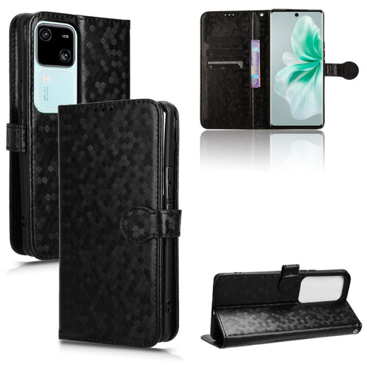 For vivo S18 Pro 5G / V30 Pro 5G Honeycomb Dot Texture Leather Phone Case(Black) - S18 Pro Cases by PMC Jewellery | Online Shopping South Africa | PMC Jewellery | Buy Now Pay Later Mobicred