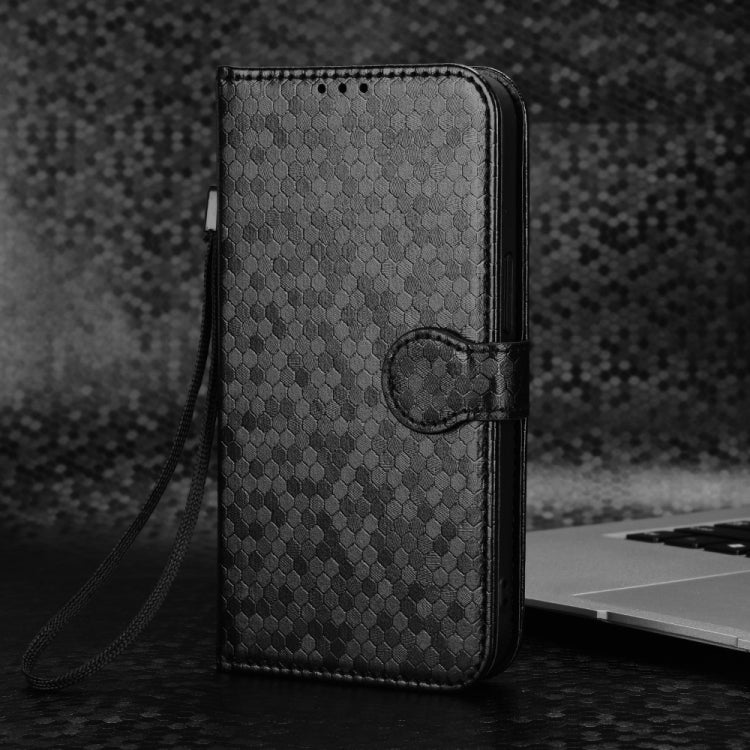 For vivo Y38 5G / Y200i Honeycomb Dot Texture Leather Phone Case(Black) - vivo Cases by PMC TechLife | Online Shopping South Africa | PMC TechLife | Buy Now Pay Later Mobicred