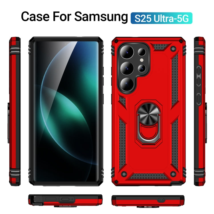 For Samsung Galaxy S25 Ultra 5G Shockproof TPU + PC Phone Case(Red) - Galaxy S25 Ultra 5G Cases by PMC Jewellery | Online Shopping South Africa | PMC Jewellery | Buy Now Pay Later Mobicred