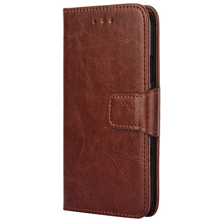 For Motorola Edge 5G 2024 Crystal Texture Leather Phone Case(Brown) - Motorola Cases by PMC Jewellery | Online Shopping South Africa | PMC Jewellery | Buy Now Pay Later Mobicred