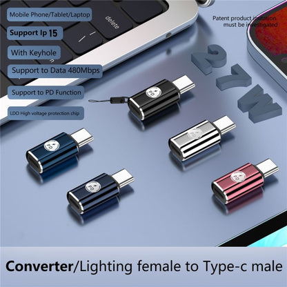 PD27W USB-C / Type-C to 8 Pin Adapter(Rose Red) - Converter & Adapter by PMC Jewellery | Online Shopping South Africa | PMC Jewellery | Buy Now Pay Later Mobicred