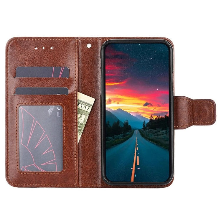 For Honor Magic6 Pro Crystal Texture Leather Phone Case(Brown) - Honor Cases by PMC Jewellery | Online Shopping South Africa | PMC Jewellery | Buy Now Pay Later Mobicred