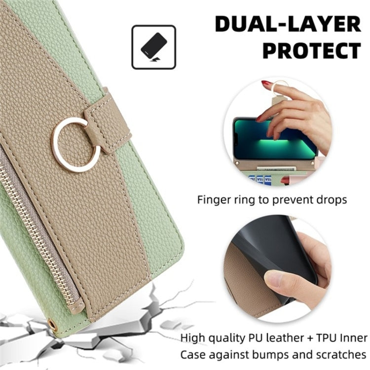 For Honor 80 Crossbody Litchi Texture Leather Phone Case(Green) - Honor Cases by PMC TechLife | Online Shopping South Africa | PMC TechLife | Buy Now Pay Later Mobicred