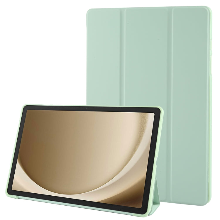 For Samsung Galaxy Tab A9+ Tri-fold Holder Flip Horizontal Flip TPU Leather Tablet Case(Green) - free shipping - PMC TechLife - Order now!