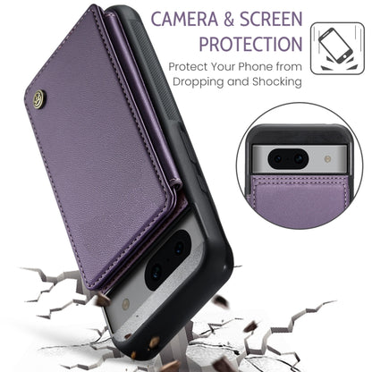 For Google Pixel 8a CaseMe C22 Card Slots Holder RFID Anti-theft Phone Case(Purple) - Google Cases by CaseMe | Online Shopping South Africa | PMC Jewellery | Buy Now Pay Later Mobicred