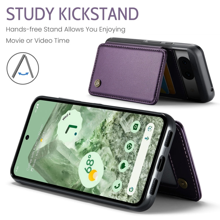 For Google Pixel 8a CaseMe C22 Card Slots Holder RFID Anti-theft Phone Case(Purple) - Google Cases by CaseMe | Online Shopping South Africa | PMC Jewellery | Buy Now Pay Later Mobicred