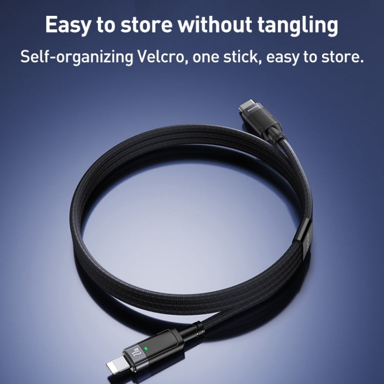 YESIDO CA159 1.2m 27W USB-C / Type-C to 8 Pin Auto Power-off Charging Cable(Black) - 2 in 1 Cable by Yesido | Online Shopping South Africa | PMC Jewellery | Buy Now Pay Later Mobicred