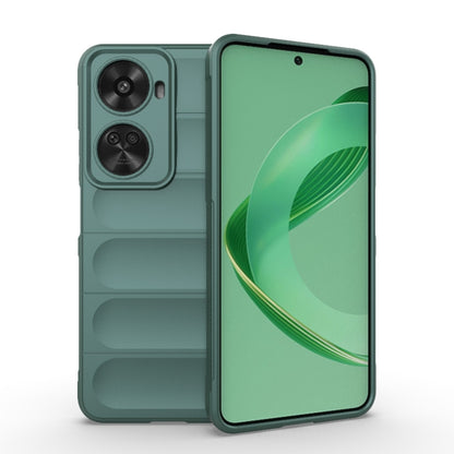 For Huawei nova 11 SE Magic Shield TPU + Flannel Phone Case(Dark Green) - Huawei Cases by PMC Jewellery | Online Shopping South Africa | PMC Jewellery | Buy Now Pay Later Mobicred