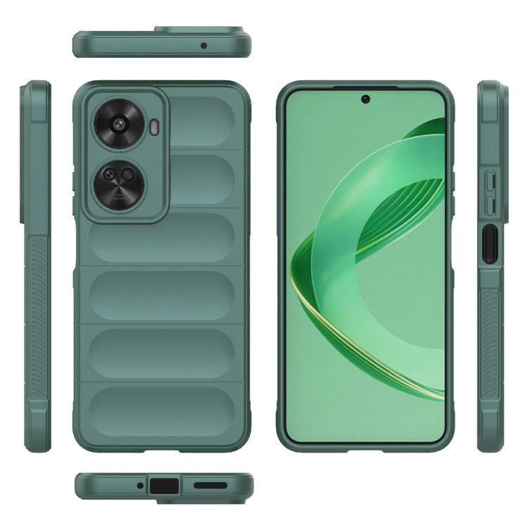 For Huawei nova 11 SE Magic Shield TPU + Flannel Phone Case(Dark Green) - Huawei Cases by PMC TechLife | Online Shopping South Africa | PMC TechLife | Buy Now Pay Later Mobicred