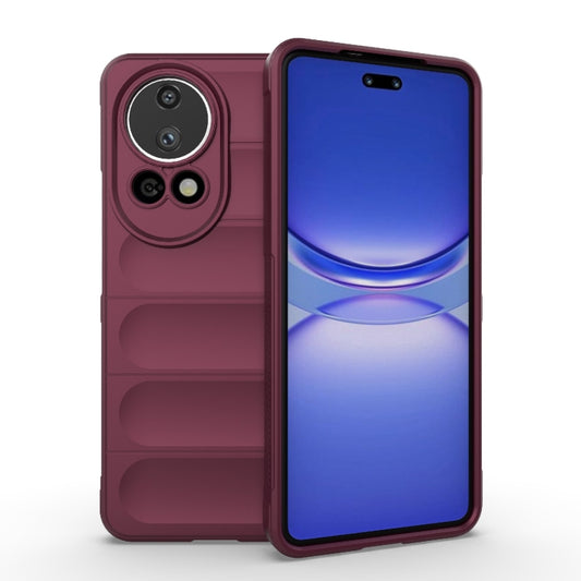 For Huawei nova 12 Ultra / 12 Pro Magic Shield TPU + Flannel Phone Case(Wine Red) - Huawei Cases by PMC Jewellery | Online Shopping South Africa | PMC Jewellery | Buy Now Pay Later Mobicred