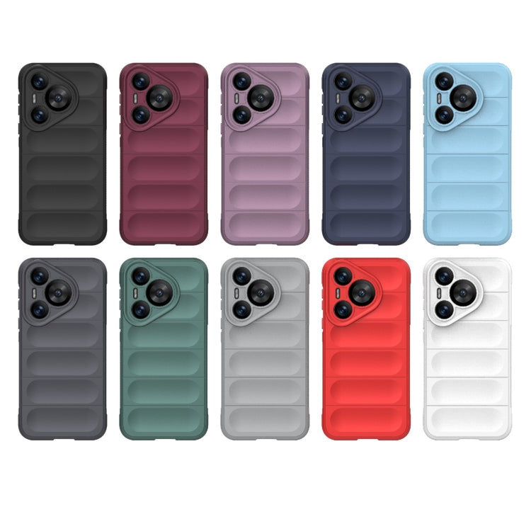 For Huawei Pura 70 Magic Shield TPU + Flannel Phone Case(Dark Green) - Huawei Cases by PMC TechLife | Online Shopping South Africa | PMC TechLife | Buy Now Pay Later Mobicred