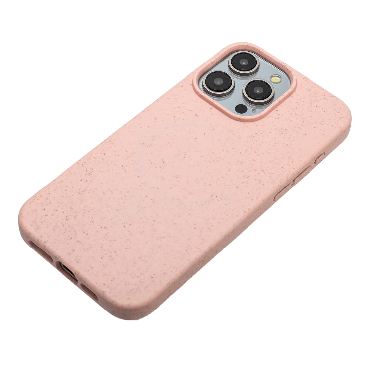 For iPhone 15 Pro Wheat MagSafe Magnetic Straw Material + TPU Phone Case(Pink) - free shipping - PMC TechLife - Order now!