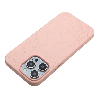 For iPhone 15 Pro Wheat MagSafe Magnetic Straw Material + TPU Phone Case(Pink) - iPhone 15 Pro Cases by PMC Jewellery | Online Shopping South Africa | PMC Jewellery