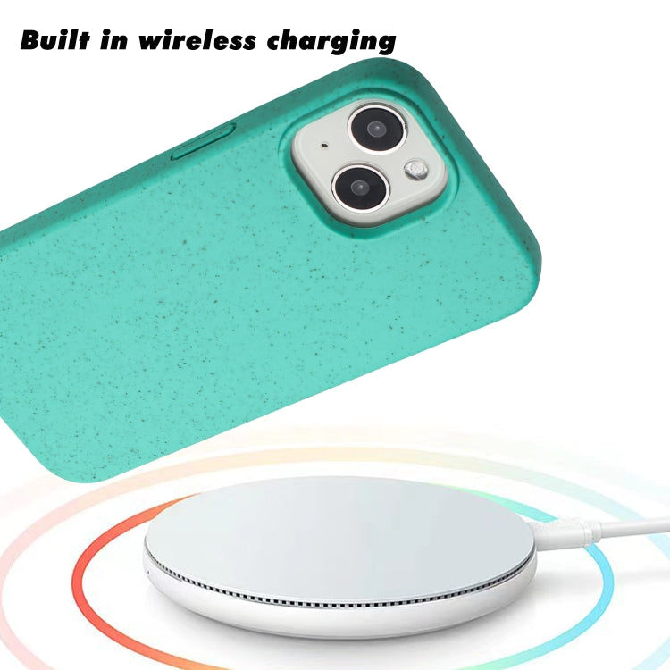 For iPhone 13 Wheat MagSafe Magnetic Straw Material + TPU Phone Case(Green) - iPhone 13 Cases by PMC Jewellery | Online Shopping South Africa | PMC Jewellery