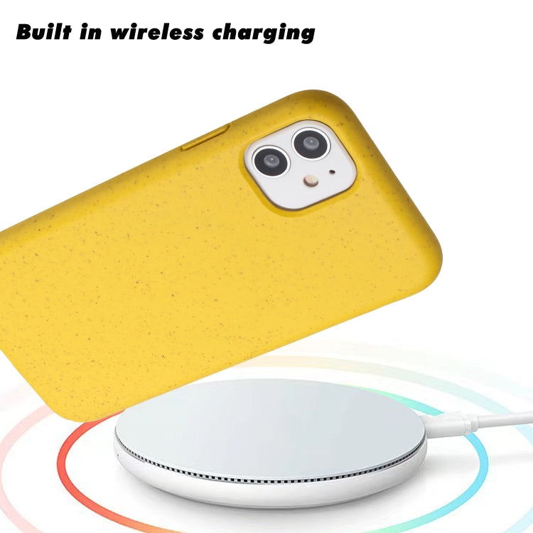 For iPhone 12 Wheat MagSafe Magnetic Straw Material + TPU Phone Case(Yellow) - iPhone 12 / 12 Pro Cases by PMC Jewellery | Online Shopping South Africa | PMC Jewellery