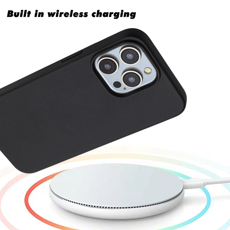 For iPhone 11 Pro Max Wheat MagSafe Magnetic Straw Material + TPU Phone Case(Black) - iPhone 11 Pro Max Cases by PMC TechLife | Online Shopping South Africa | PMC TechLife