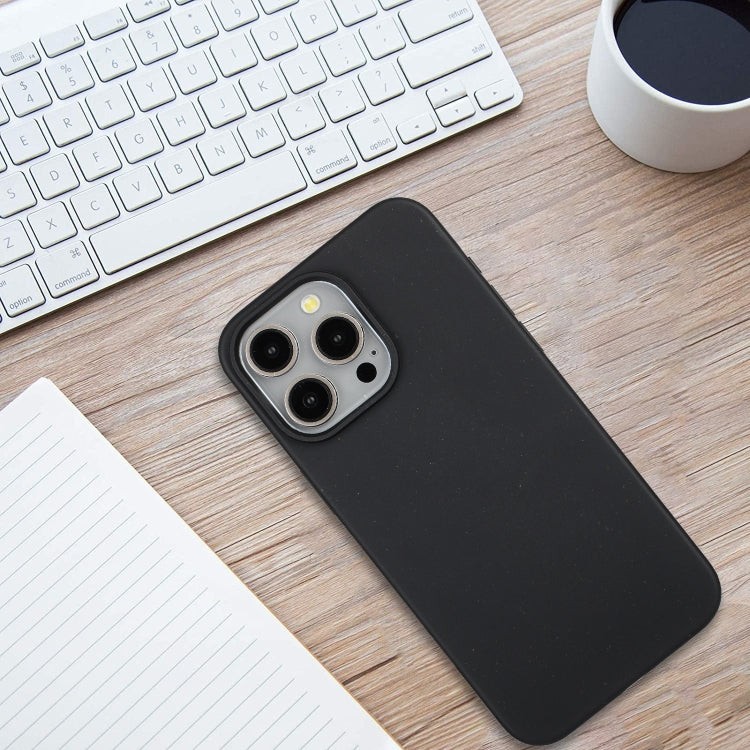 For iPhone 11 Pro Max Wheat MagSafe Magnetic Straw Material + TPU Phone Case(Black) - iPhone 11 Pro Max Cases by PMC TechLife | Online Shopping South Africa | PMC TechLife