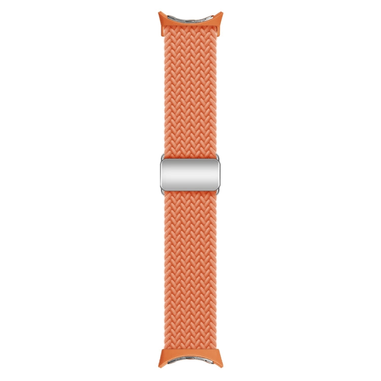 For Google Pixel Watch / Watch 2 Nylon Loop Magnetic Buckle Watch Band(Orange) - Watch Bands by PMC Jewellery | Online Shopping South Africa | PMC Jewellery