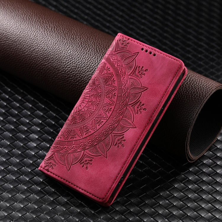 For iPhone 16 Totem Embossed Magnetic Leather Phone Case(Red) - iPhone 16 Cases by PMC Jewellery | Online Shopping South Africa | PMC Jewellery | Buy Now Pay Later Mobicred