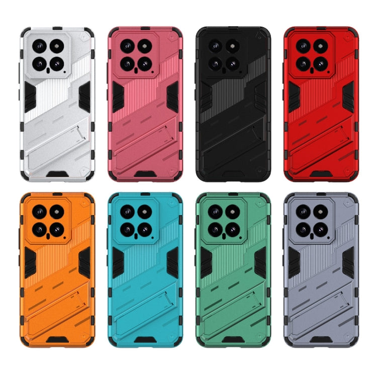 For Xiaomi 14 5G Punk Armor 2 in 1 PC + TPU Phone Case with Holder(White) - free shipping - PMC TechLife - Order now!