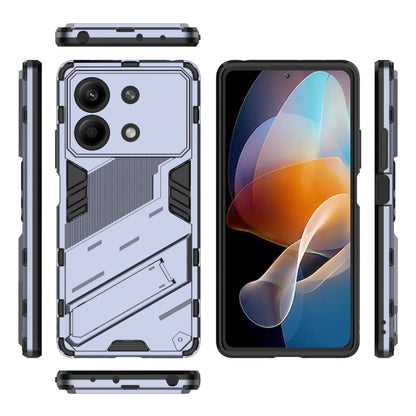 For Xiaomi Redmi Note 13R Pro 5G Punk Armor 2 in 1 PC + TPU Phone Case with Holder(Grey) - Xiaomi Cases by PMC Jewellery | Online Shopping South Africa | PMC Jewellery | Buy Now Pay Later Mobicred