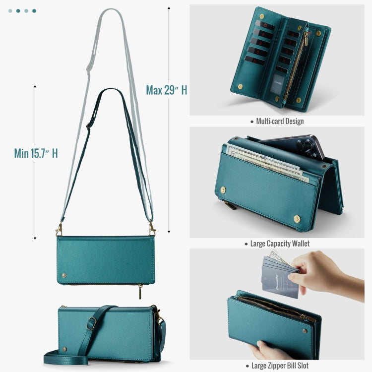 CaseMe ME10 Universal Wallet Phone Case with Lanyard(Green) - free shipping - PMC Jewellery - Order now!