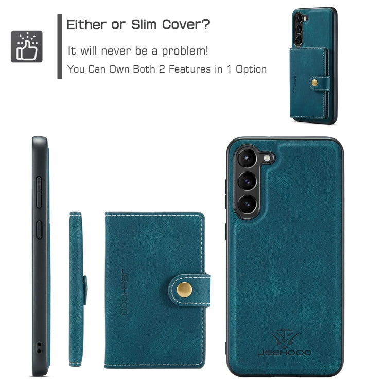 For Samsung Galaxy S24 5G JEEHOOD J01 Retro Magnetic Detachable Wallet Phone Case(Blue) - Galaxy S24 5G Cases by JEEHOOD | Online Shopping South Africa | PMC Jewellery | Buy Now Pay Later Mobicred