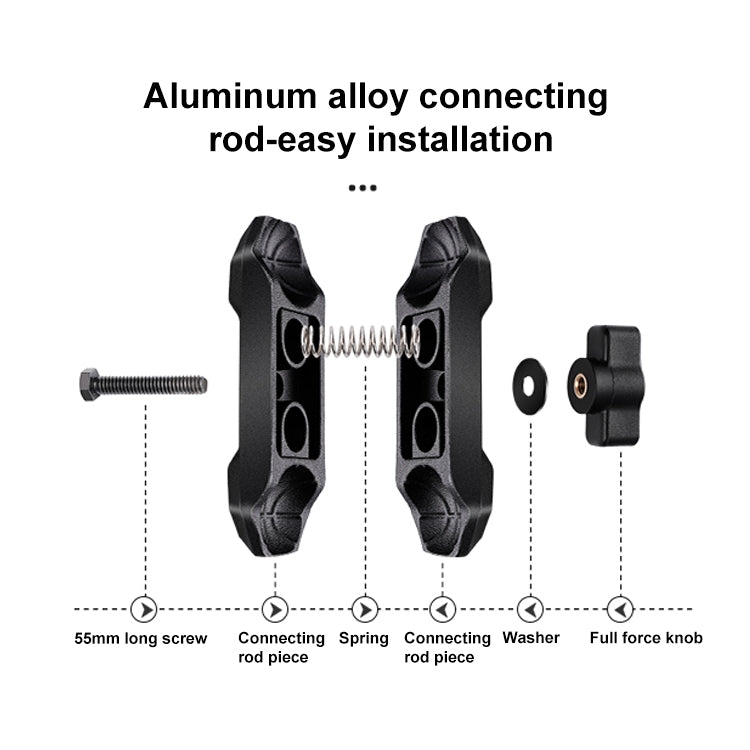 RUIGPRO Crab Clamp Action Camera Bracket Dual-Head Crab 3-Stage Selfie Stick - Holder by RUIGPRO | Online Shopping South Africa | PMC TechLife | Buy Now Pay Later Mobicred