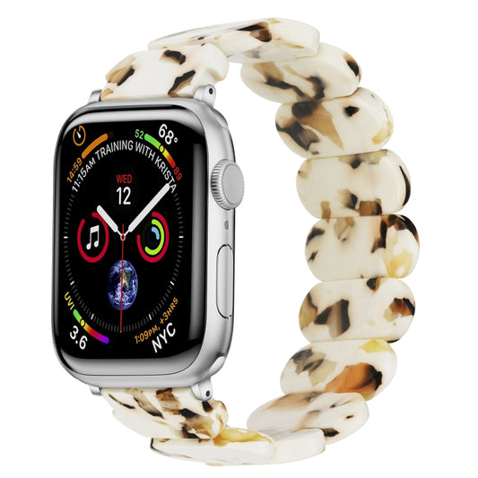 For Apple Watch Series 7 41mm Stretch Rope Resin Watch Band(Nougat) - Watch Bands by PMC Jewellery | Online Shopping South Africa | PMC Jewellery