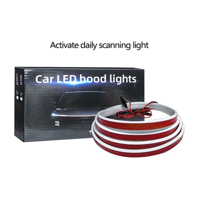 Car Startup Scan Through Hood LED Daytime Running Atmosphere Light, Length:1.2m(Blue Light) - Running Lights by PMC Jewellery | Online Shopping South Africa | PMC Jewellery | Buy Now Pay Later Mobicred